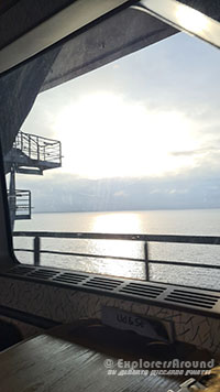 vista dal ponte oresund che collega Copenaghen Danimarca con Malmo Svezia