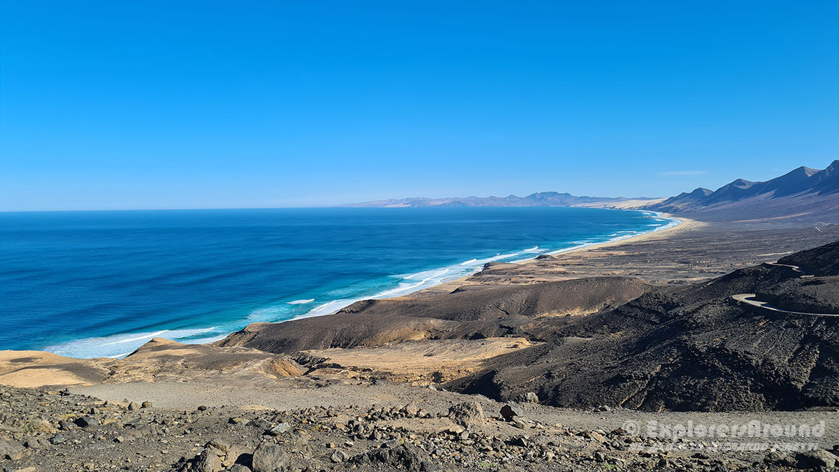 punto panoramico che da su playa de cofete a fuerteventura dove c'è anche casa winter fuerteventura isole canarie explorers around